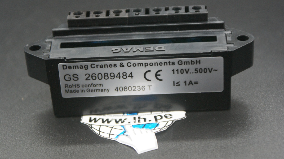 GS 26089484                    RECTIFIER BRAKE MODULE, 110-500 V, 1 AMP; DEMAG